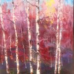 Tim Kenney's oil painting titled Aspen Violet